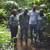 Puddle Frog Conservation Team members standing together.
